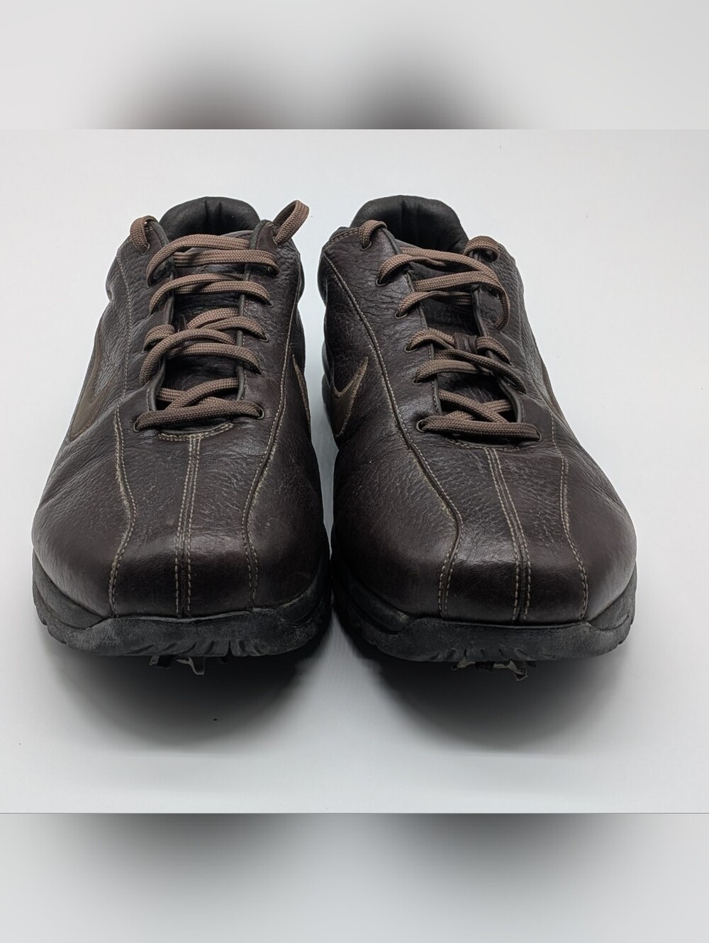 Nike Sport Performance Golf Shoes Men's Size 11W Brown Leather Vintage Spikeless - Picture 4 of 6